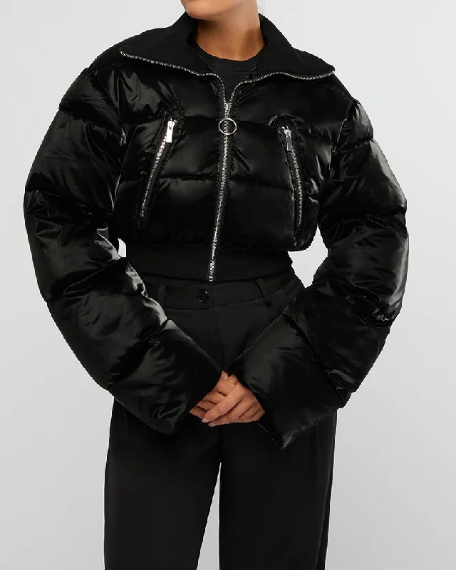 Classic coat jacket-Cropped Puffer Jacket