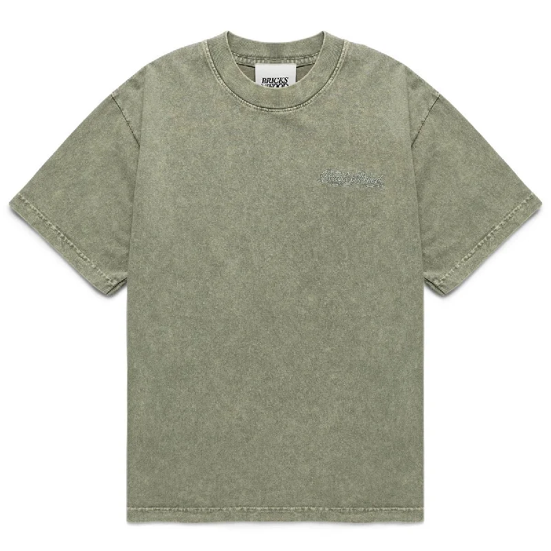 oversized T-shirt-SCRIPT LOGO MINERAL WASH T-SHIRT