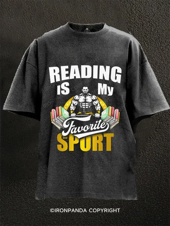 limited edition T-shirt-READING IS My Favorite SPORT Washed Gym Shirt