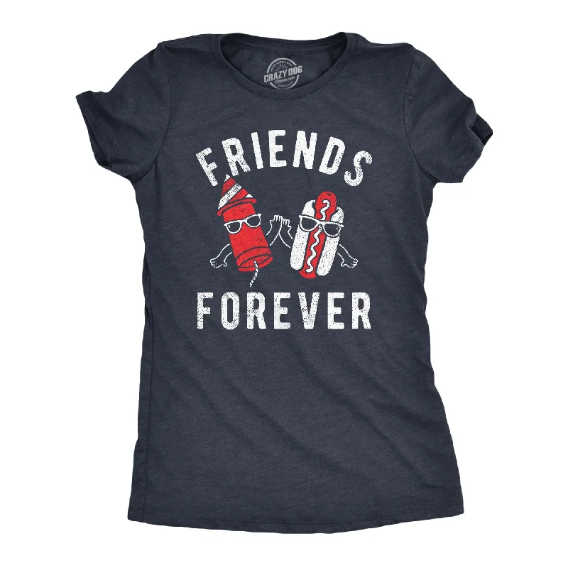 fashion T-shirt-Friends Forever Firecracker Hot Dog Women's T Shirt