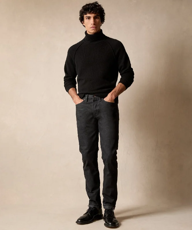 Thermal pants-Slim Lightweight Japanese Selvedge Jean in Charcoal