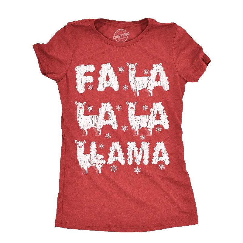 artist T-shirt-Fa La La La Llama Women's T Shirt