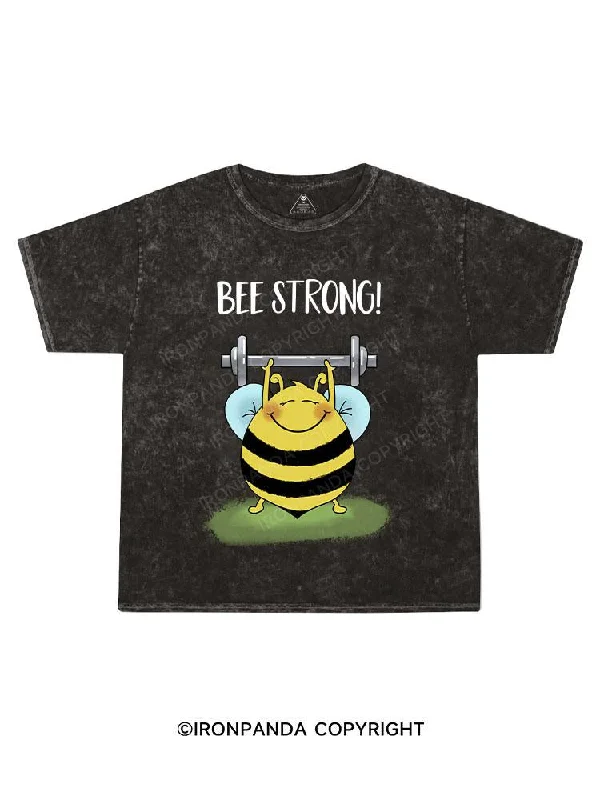 eco-conscious T-shirt-BEE STRONG Kids Washed T-Shirt