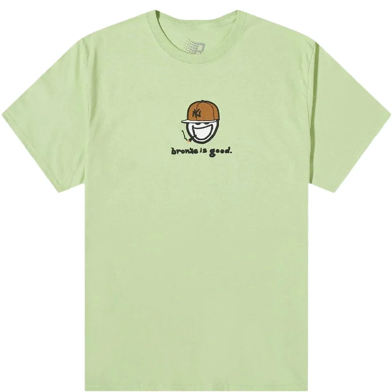 geek T-shirt-Bronze 56k - Bronze Is Good Tee - Pistachio