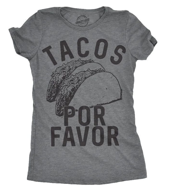 graphic T-shirt-Tacos Por Favor Women's T Shirt