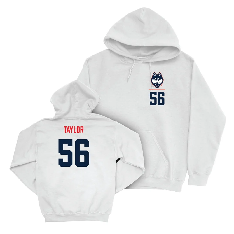 Night running hoodie-UConn Baseball Logo White Hoodie  - Cole Taylor