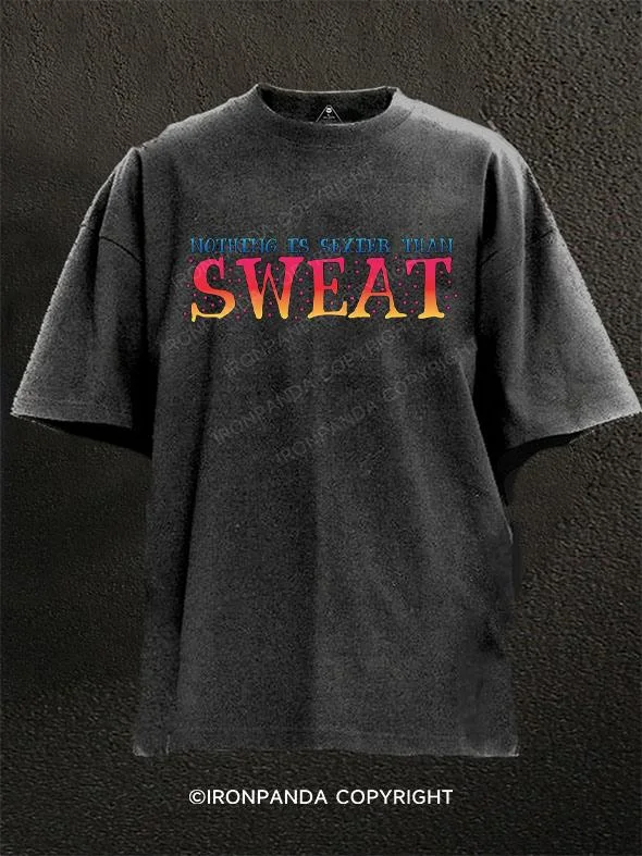 graphic T-shirt-Nothing is sexier than sweat Washed Gym Shirt