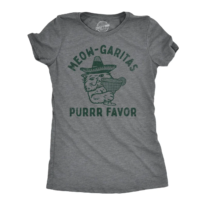 abstract T-shirt-Meow Garitas Purrr Favor Women's T Shirt