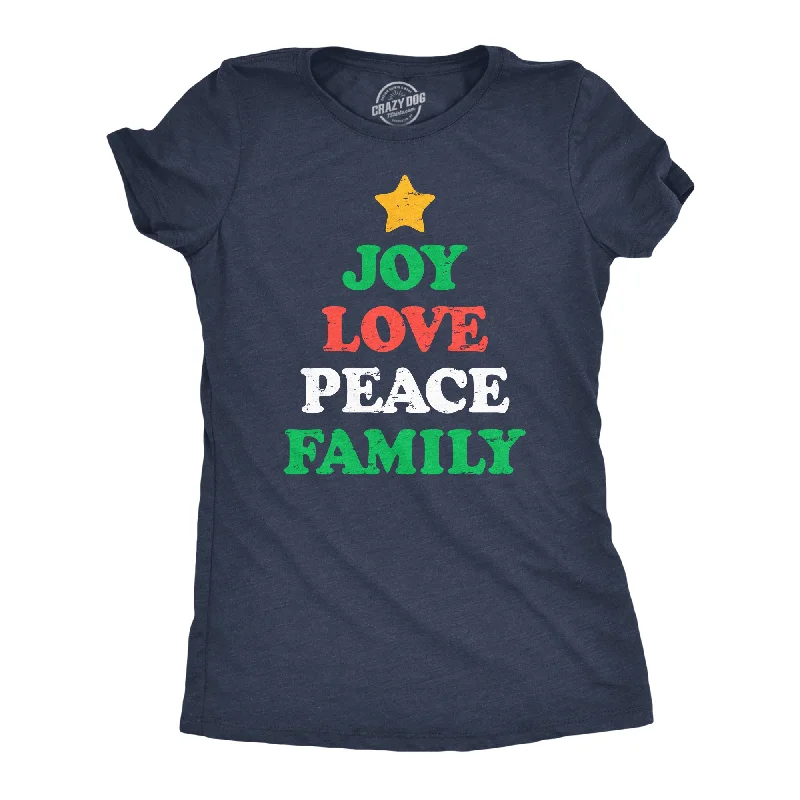 vintage T-shirt-Joy Peace Love Family Women's T Shirt