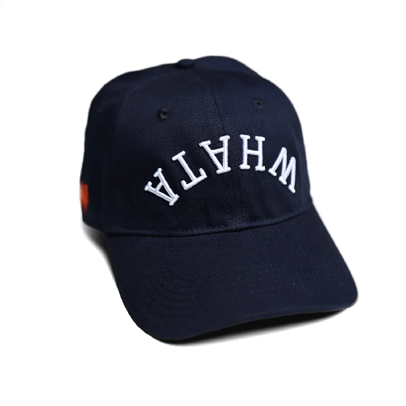 UV blocking hats-True Brvnd® Navy Whataburger Dad Hat