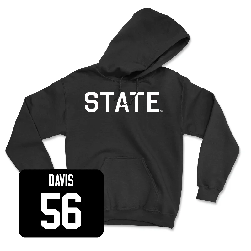 Warm hoodie-Football Black State Hoodie  - Wesley Davis