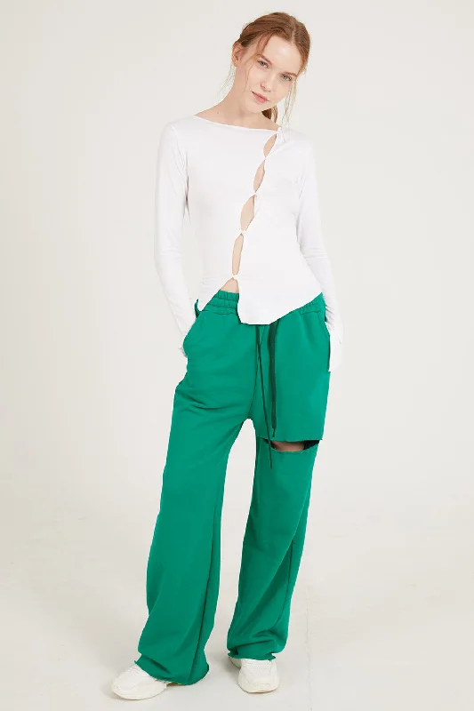 Wool pants-Nadia Slash Lounge Pants