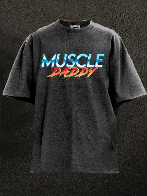 fashion T-shirt-muscle daddy Washed Gym Shirt