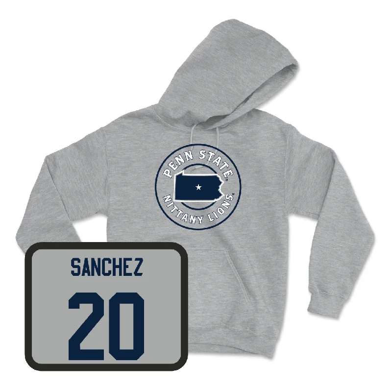 Sweatshirt hoodie-Sport Grey Baseball State Hoodie - Frankie Sanchez