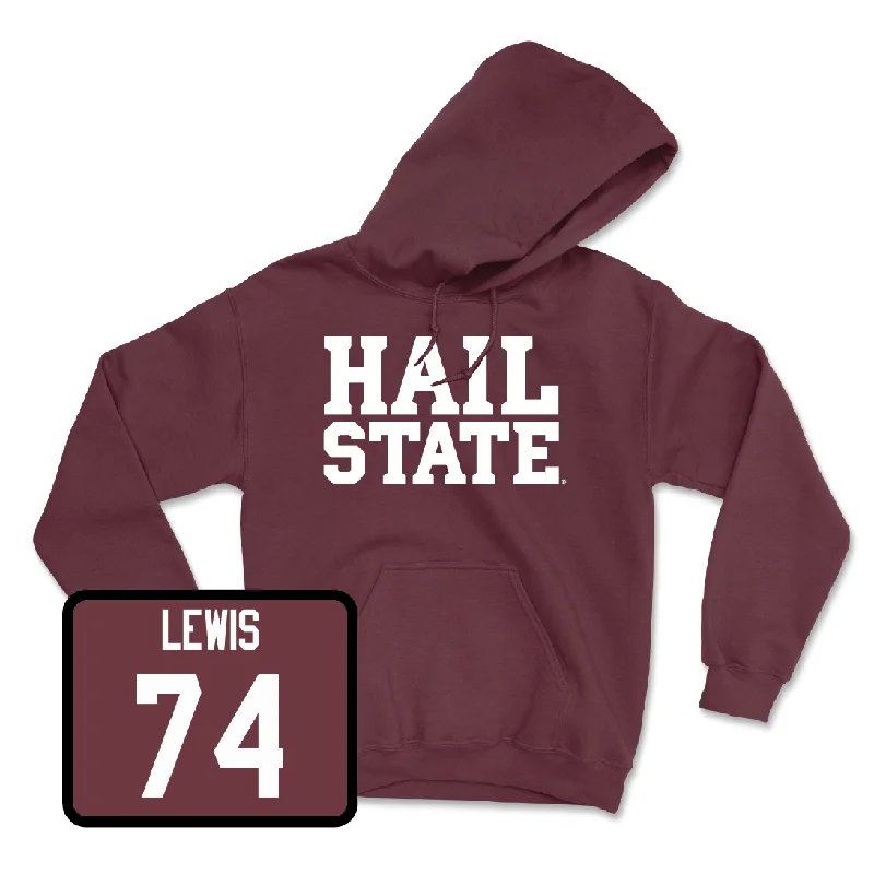 Simple hoodie-Maroon Football Hail Hoodie  - Jimothy Lewis