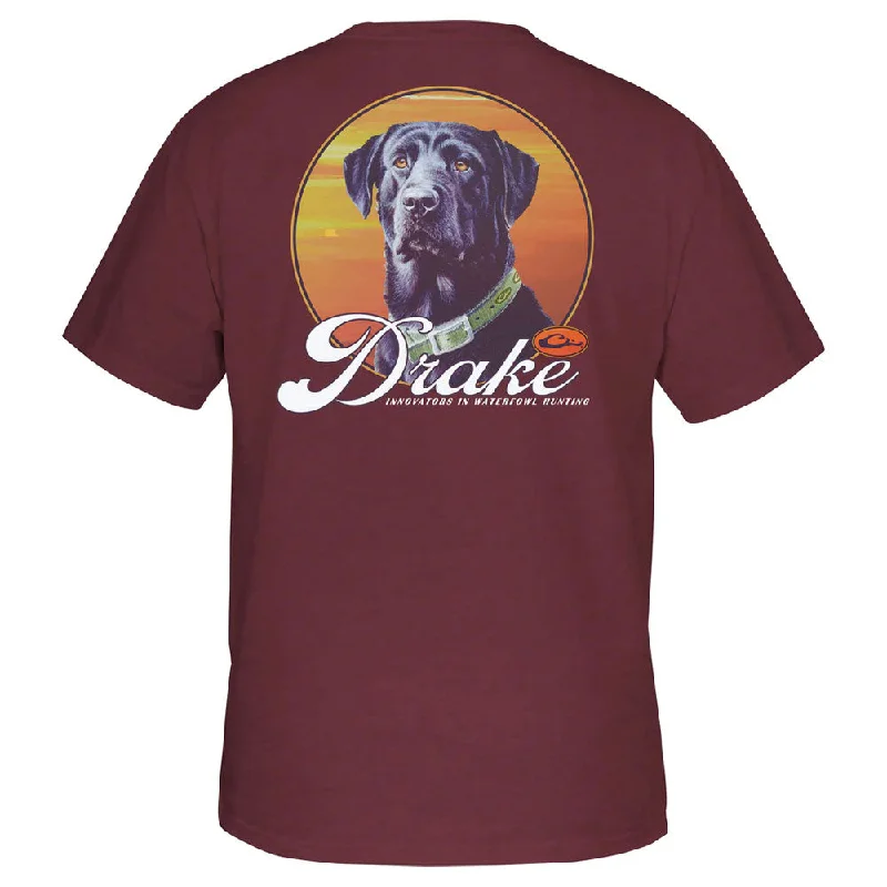 workout T-shirt-Drake Vintage Dog T-Shirt- Wild Ginger Heather