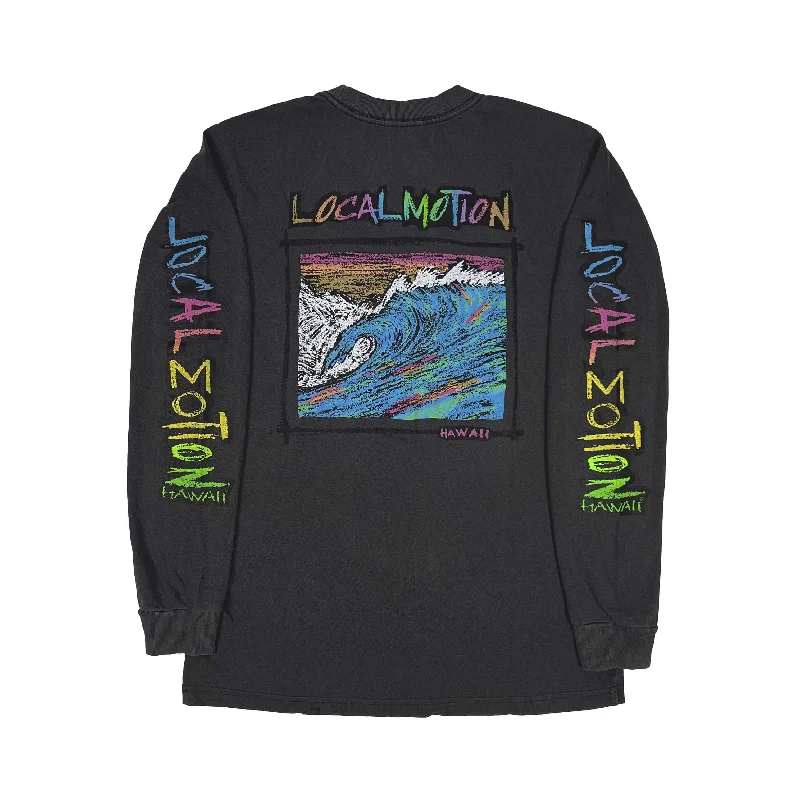 beach T-shirt-80S WAVE LONG SLEEVE