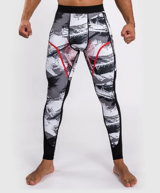 Black pants-Venum Electron 3.0 Spats - Grey/Red