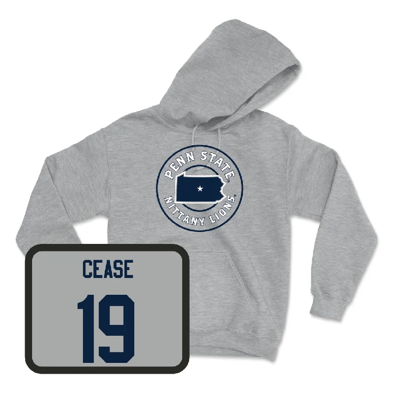 Solid hoodie-Sport Grey Baseball State Hoodie - Derek Cease