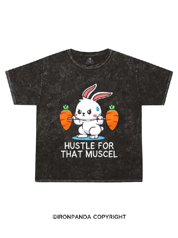 limited edition T-shirt-Hustle For Muscel Kids Washed T-Shirt