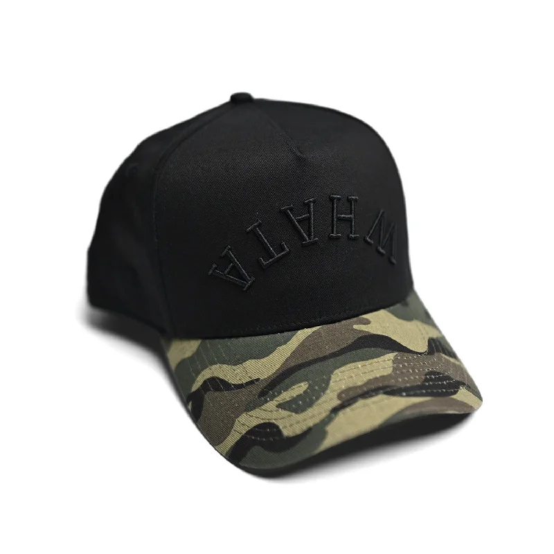 Popular hats-True Brvnd® Black Camo Whataburger Hat