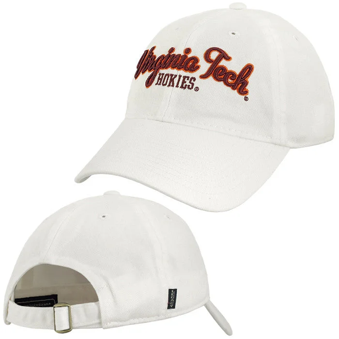 Autumn winter hats-Virginia Tech Women's Twill Cursive Hat: White by Legacy