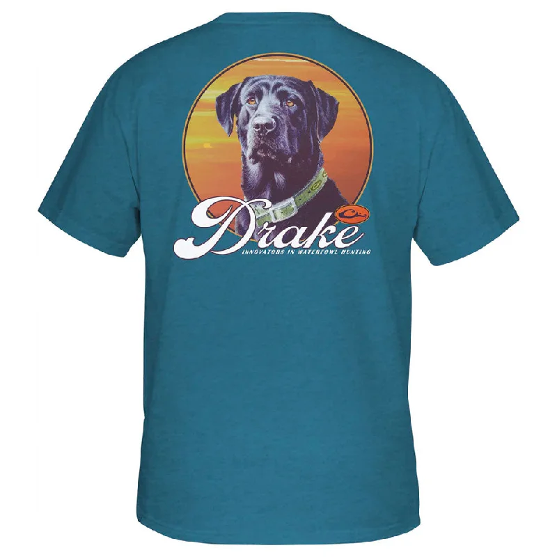 funny quote T-shirt-Drake Vintage Dog T-Shirt- Blue Steel Heather