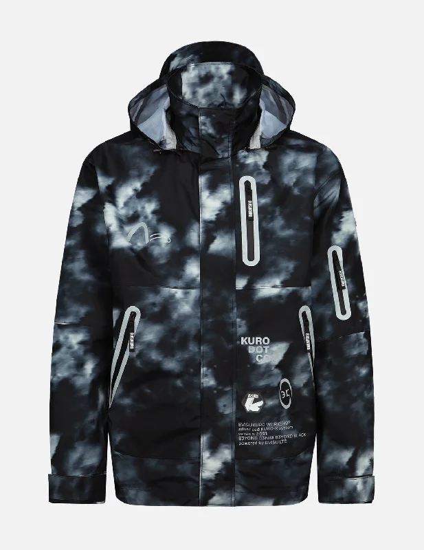 Softshell jacket-Allover Digital Print Hooded Windbreaker