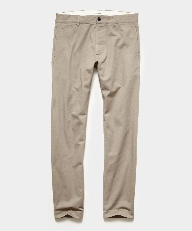 Breathable pants-Japanese Selvedge Chino Pant in Khaki