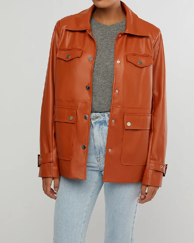 Casual jacket-Vegan Leather Western Jacket