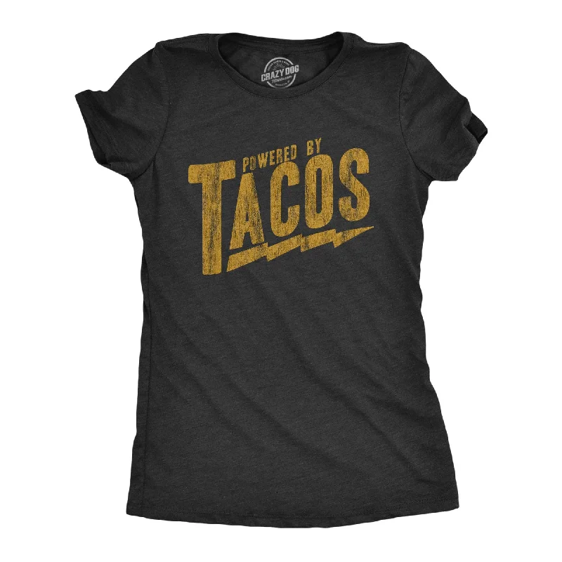 sports T-shirt-Powered By Tacos Women's T Shirt