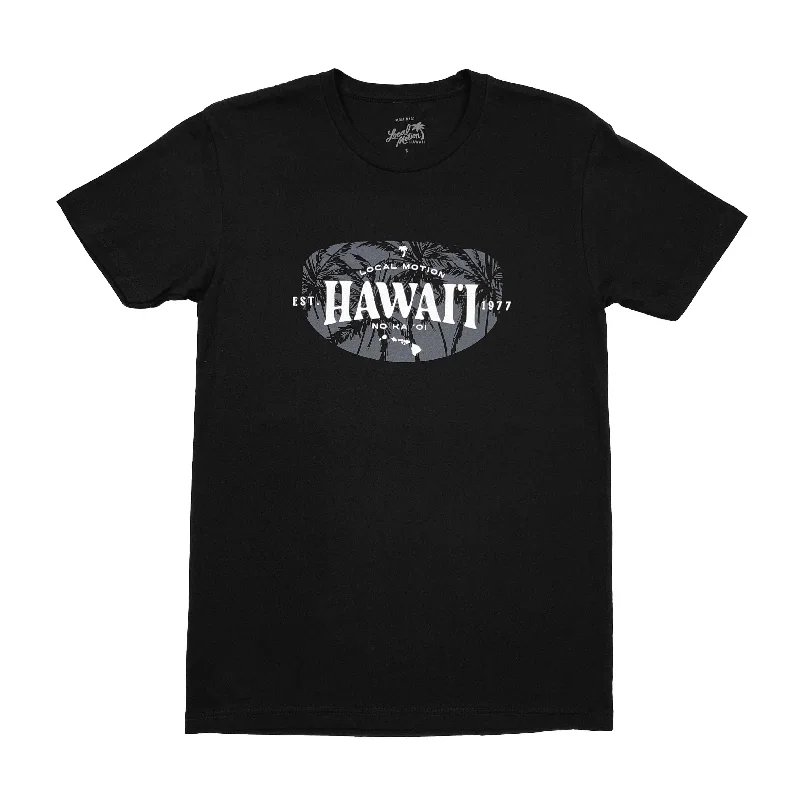 cool graphic T-shirt-HAWAII PALM WINDOW TEE