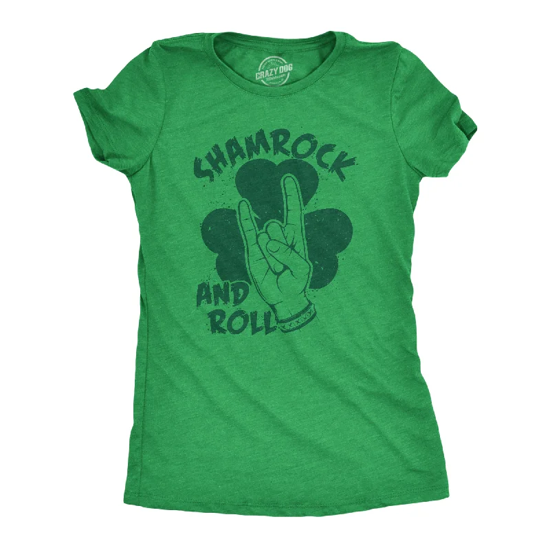 designer T-shirt-Shamrock And Roll Women's T Shirt