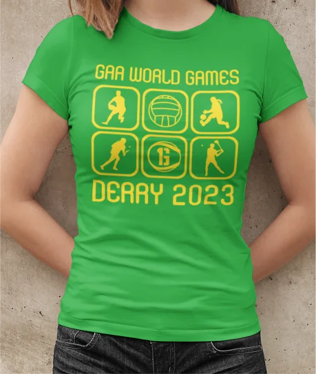 artist T-shirt-GAA World Games 2023 - Ladies Skinny-Fit T-Shirt