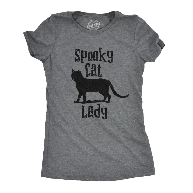 patriotic T-shirt-Spooky Cat Lady Women's T Shirt