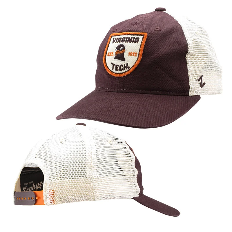 Summer sun hats-Virginia Tech Distinction Patch Mesh Hat by Zephyr