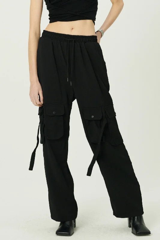 Outdoor pants-Sandra Drawstring Utility Cargo Pants