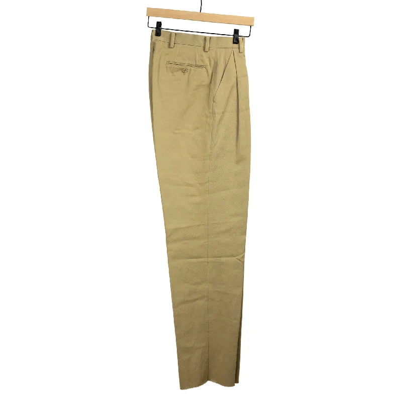 Vintage pants-Double pleated trousers in beige cotton twill (separates)