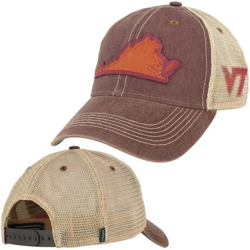 Elegant hats-Virginia Tech State Trucker Hat: Maroon by Legacy