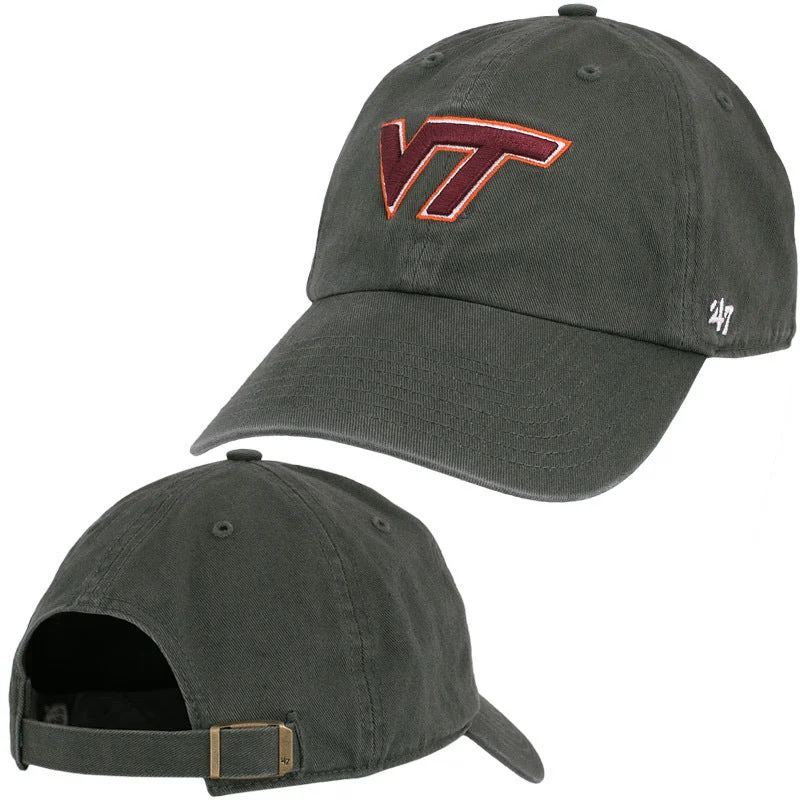 Knitted hats-Virginia Tech Clean Up Hat: Charcoal by 47 Brand