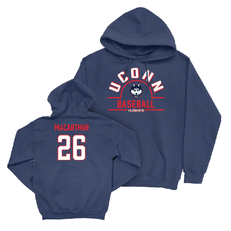 Autumn hoodie-UConn Baseball Arch Navy Hoodie  - Grant MacArthur