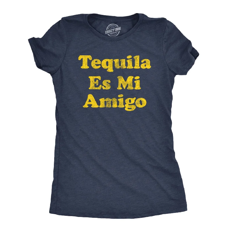 plain black T-shirt-Tequila Es Mi Amigo Women's T Shirt