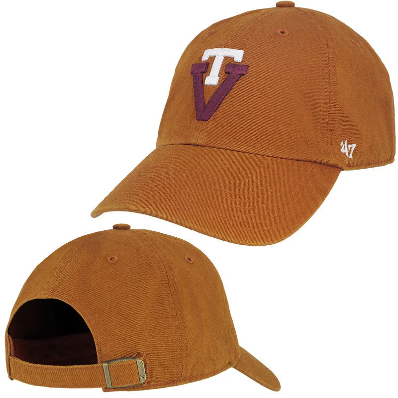 Modern style hats-Virginia Tech Retro Logo Hat: Orange by 47 Brand