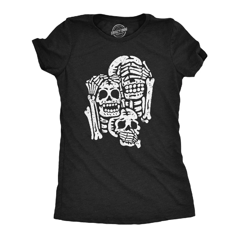 vintage T-shirt-Three Wise Skeletons Women's T Shirt