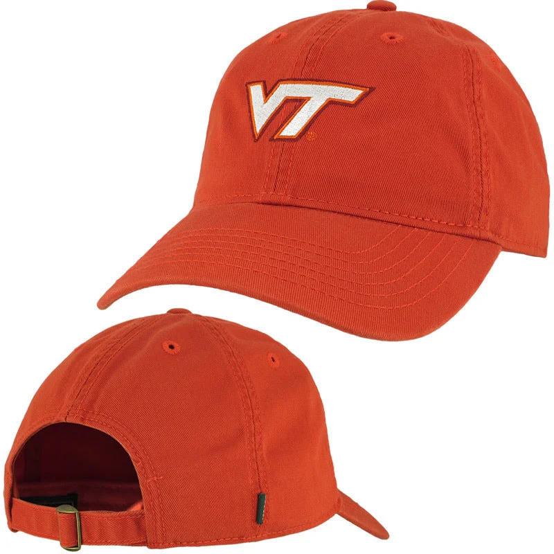 Sports hats-Virginia Tech Logo Hat: Orange by Legacy