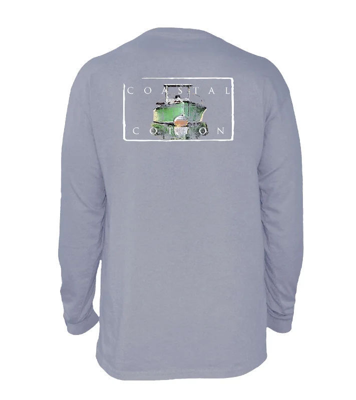 cute T-shirt-Anchored Boat Long Sleeve