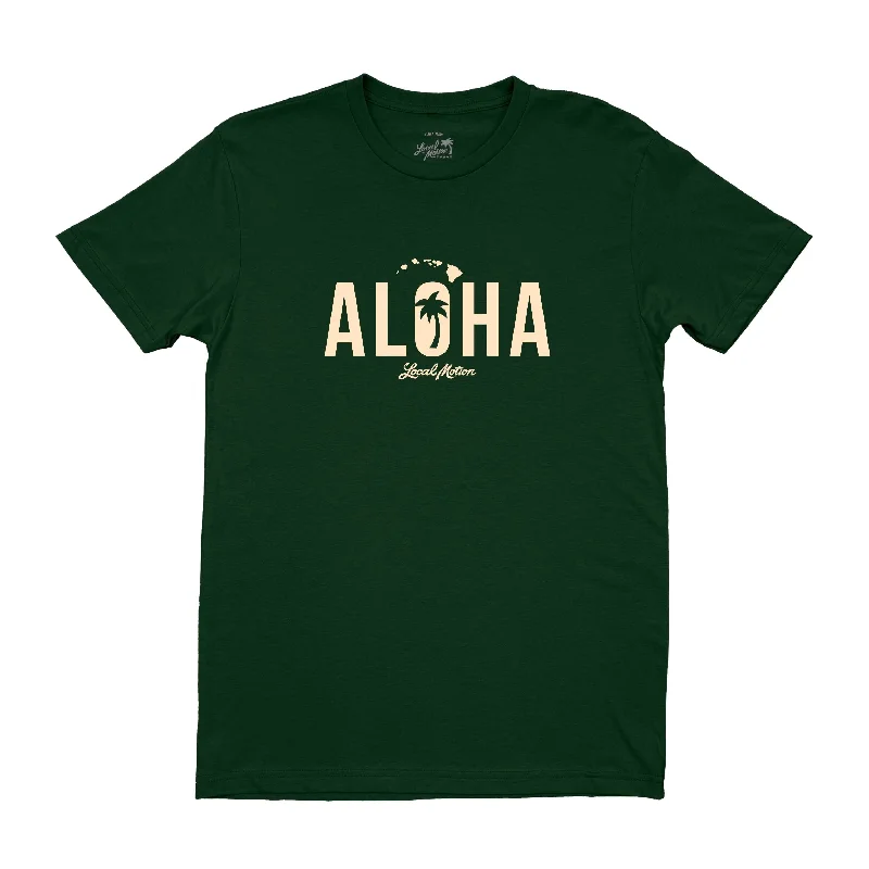 neon graphic T-shirt-ALOHA PALM TEE