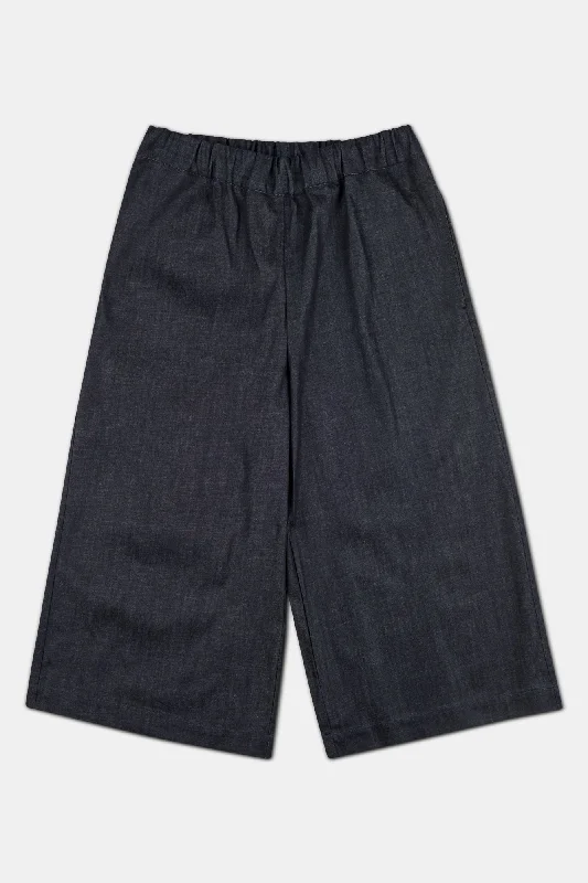 Summer pants-Women's Curve Short PJ Trousers - Denim