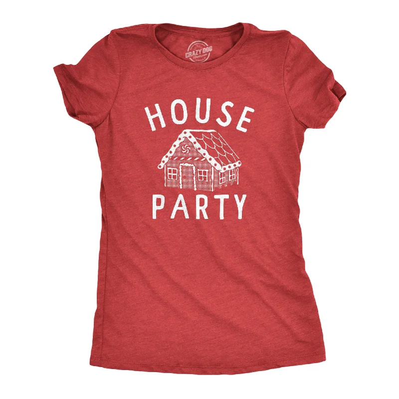 oversized graphic T-shirt-House Party Women's T Shirt