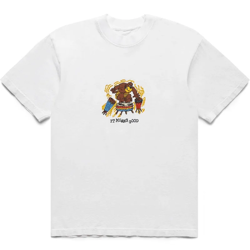 boho T-shirt-GORILLA DRUMS TEE